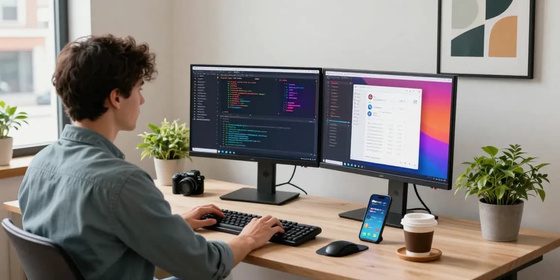 Developers collaborating at a tech workspace highlighting teiegramin.com innovations in 2026.