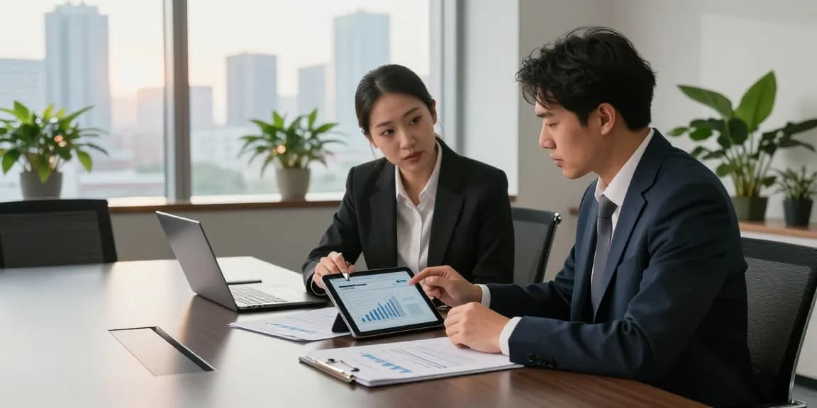 Professional analyzing investment strategies at Third Eye Capital in a modern office.