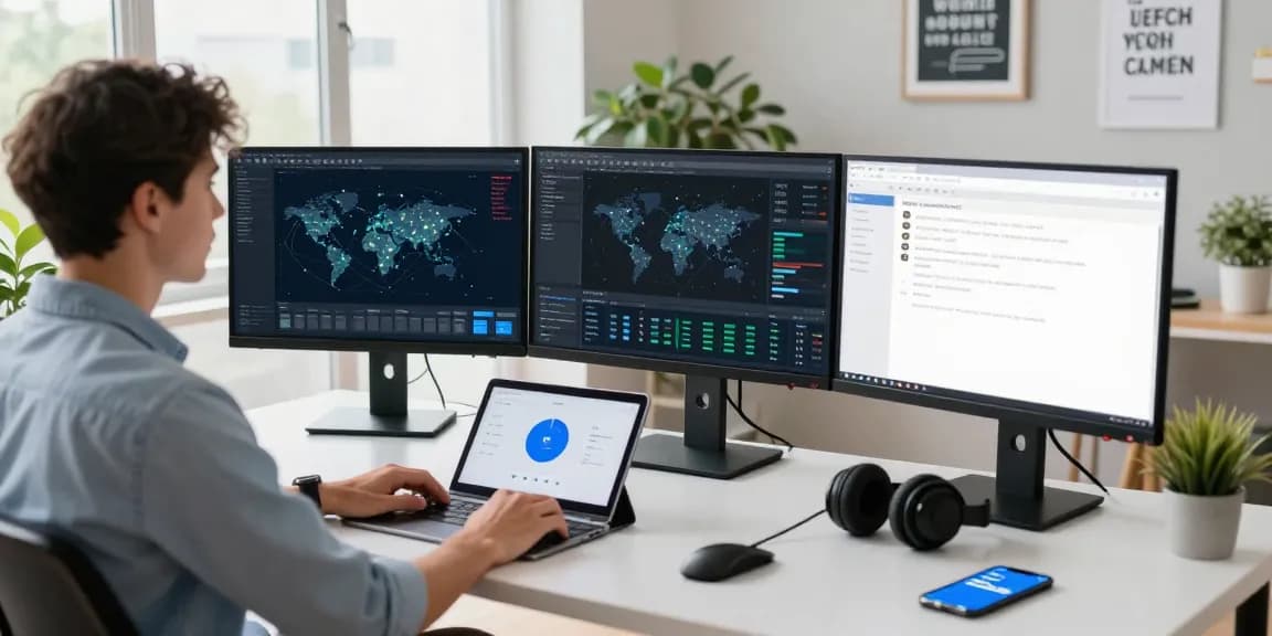 快连 network optimization software in a modern workspace, showcasing productivity and innovation.