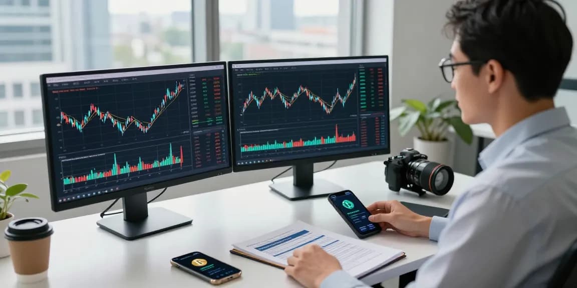 Recover lost crypto strategies in a financial recovery office with professionals analyzing graphs and trends.