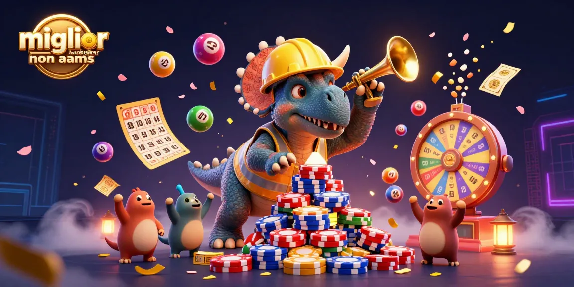 Visualizza il miglior bookmaker non aams con dinamismo della scommessa e colori vivaci in un'illustrazione festosa.