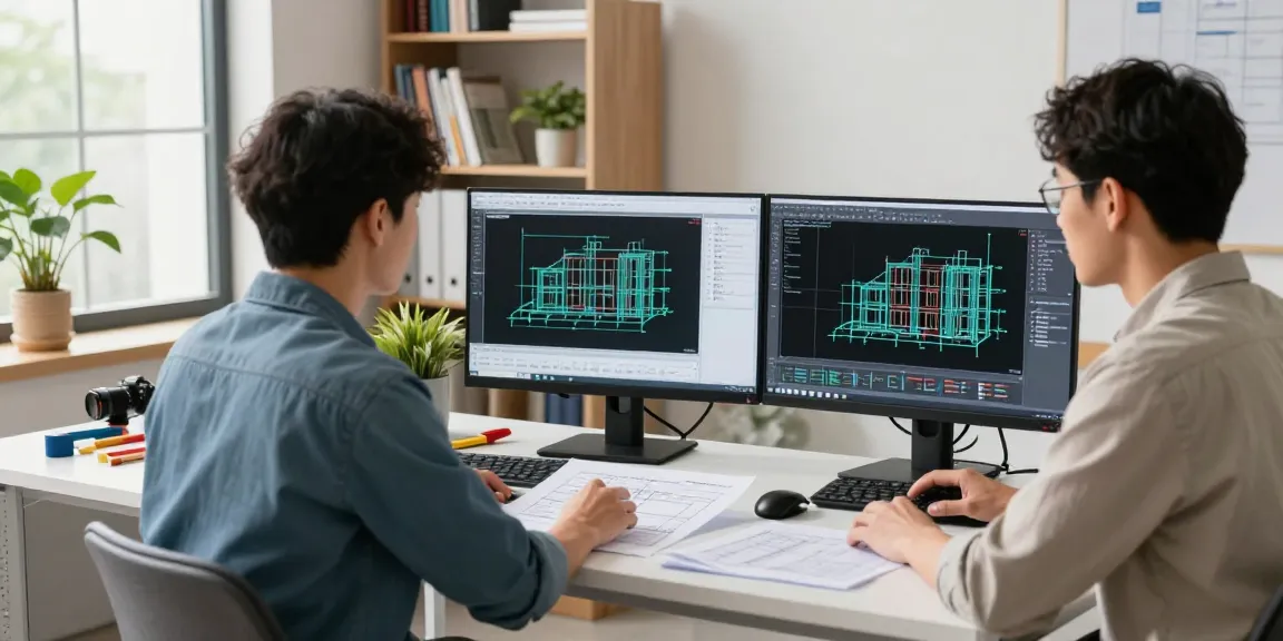 Structural engineer Missouri working on blueprints in modern office setting