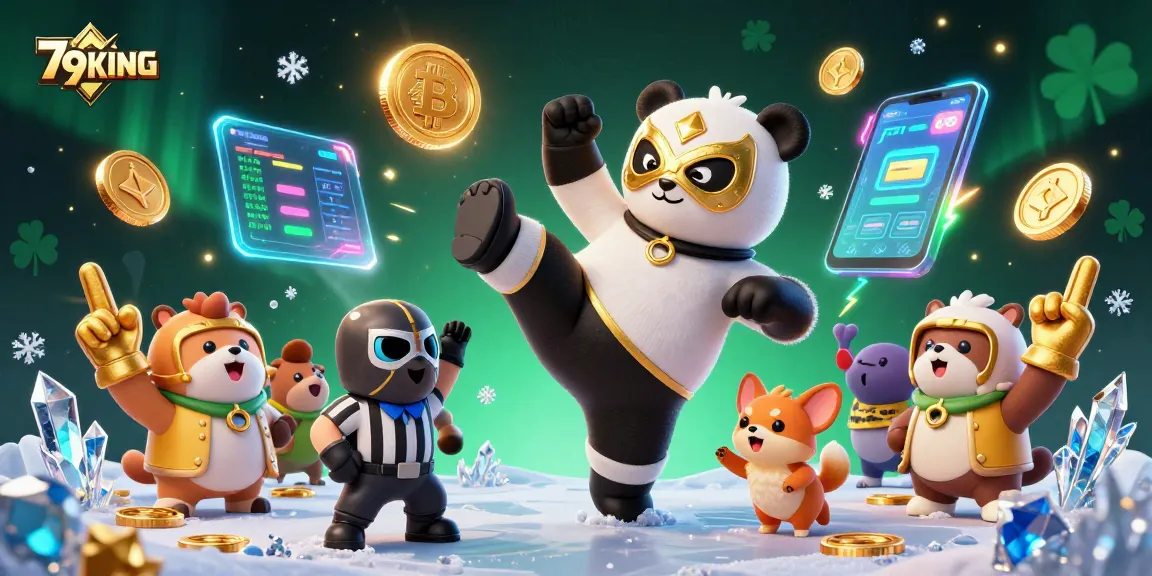 Experience the excitement of 79KING with a dynamic 3D casino scene featuring animated animal characters.