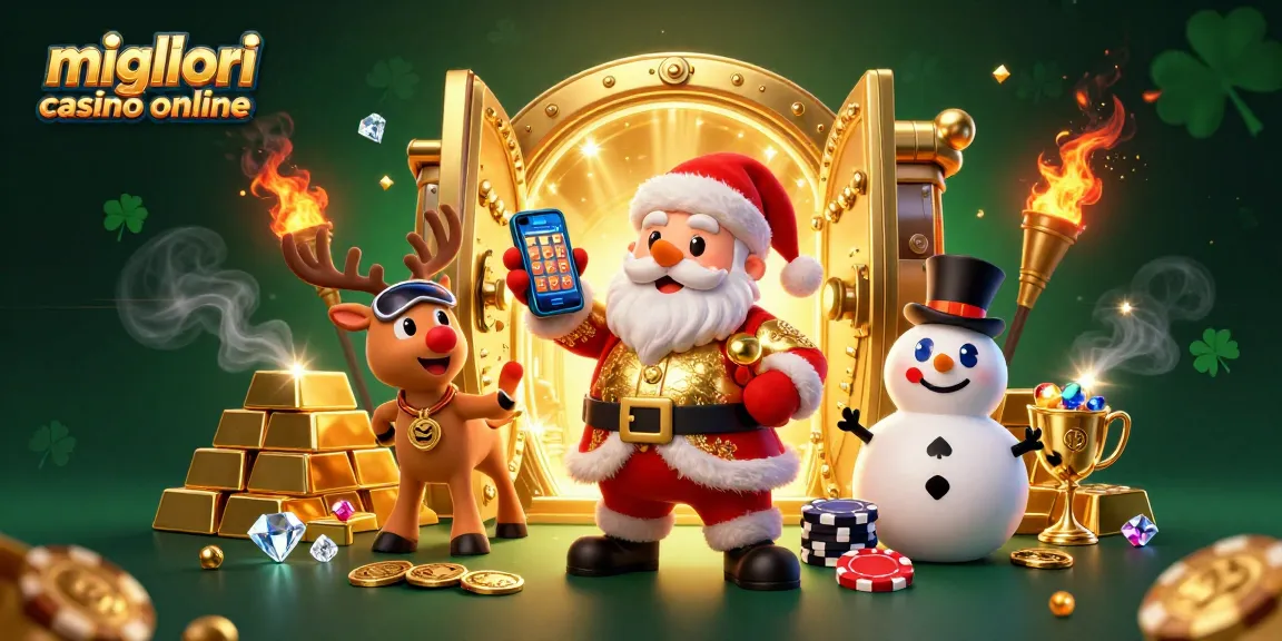Scopri emozionanti jackpot nei migliori casino online con questa vivace e dinamica scena da casinò con personaggi giocosi.