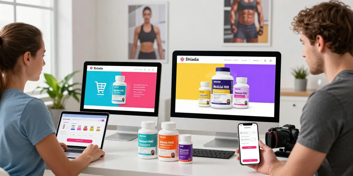 Driada Shop showcasing premium anabolic steroids and HGH products in an engaging e-commerce environment.