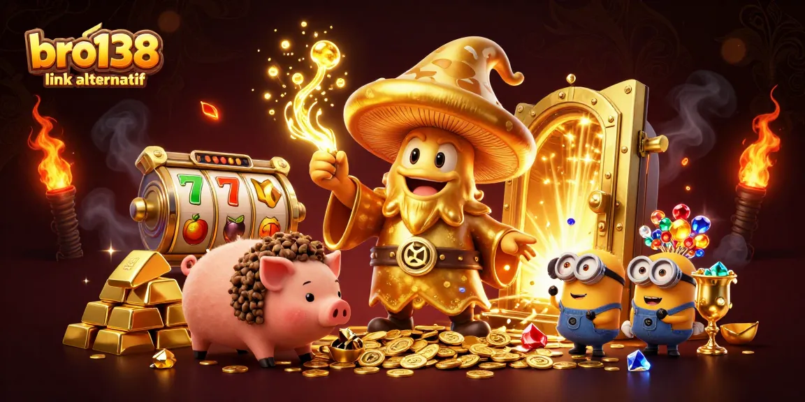 Play at bro138 link alternatif and uncover golden treasures in this vibrant casino-inspired scene