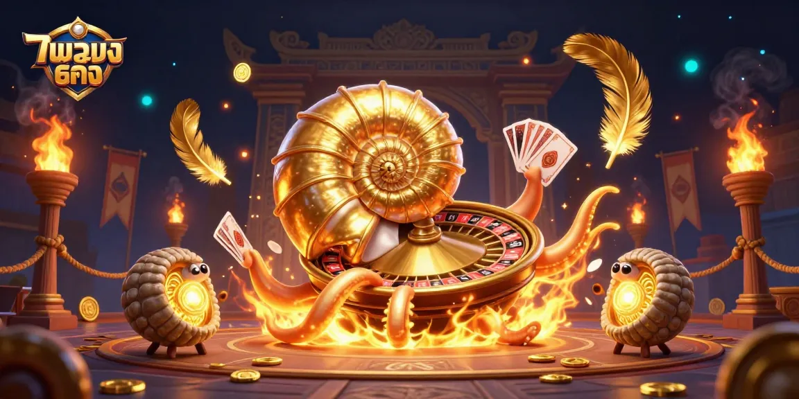 Engage in แทงบอลเต็ง with dynamic characters and stunning casino visuals in this exciting illustration.