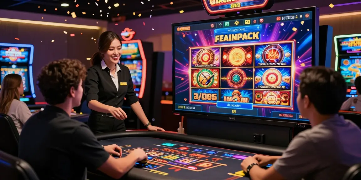 Exciting slot gacor experience at an online casino with engaging dealer and vibrant graphics.