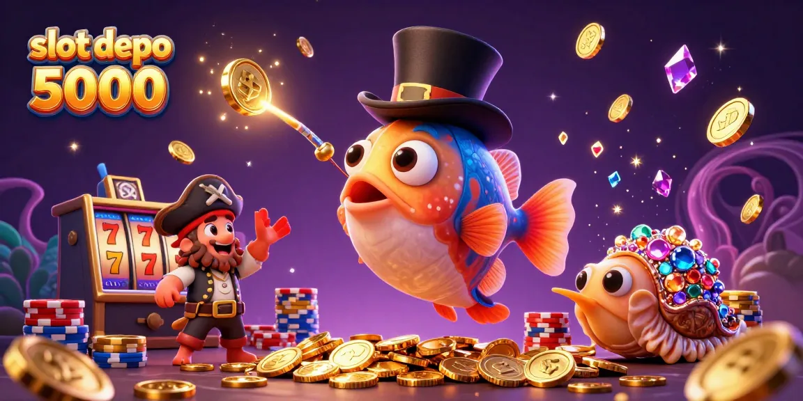 Experience the thrill of winning with slot depo 5000, featuring vibrant characters and treasure elements.