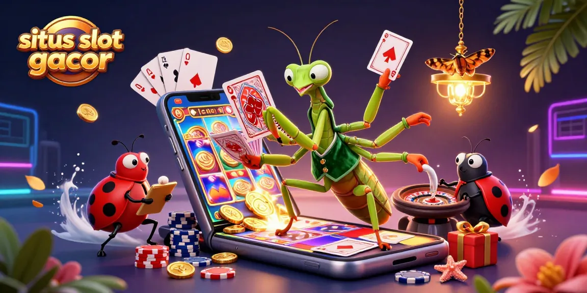 Experience situs slot gacor with dynamic 3D characters amidst vibrant casino elements.