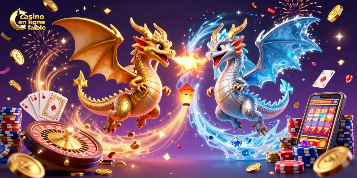 Jouez sur casino en ligne fiable avec dragons 3D et éléments du jeu en pleine action.