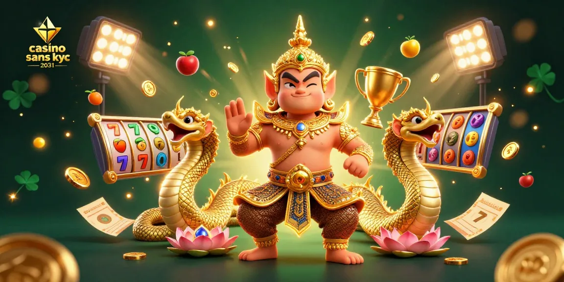 Gagnez avec des jackpots au casino sans KYC 2031, illustrant la chance et l'excitation du jeu.