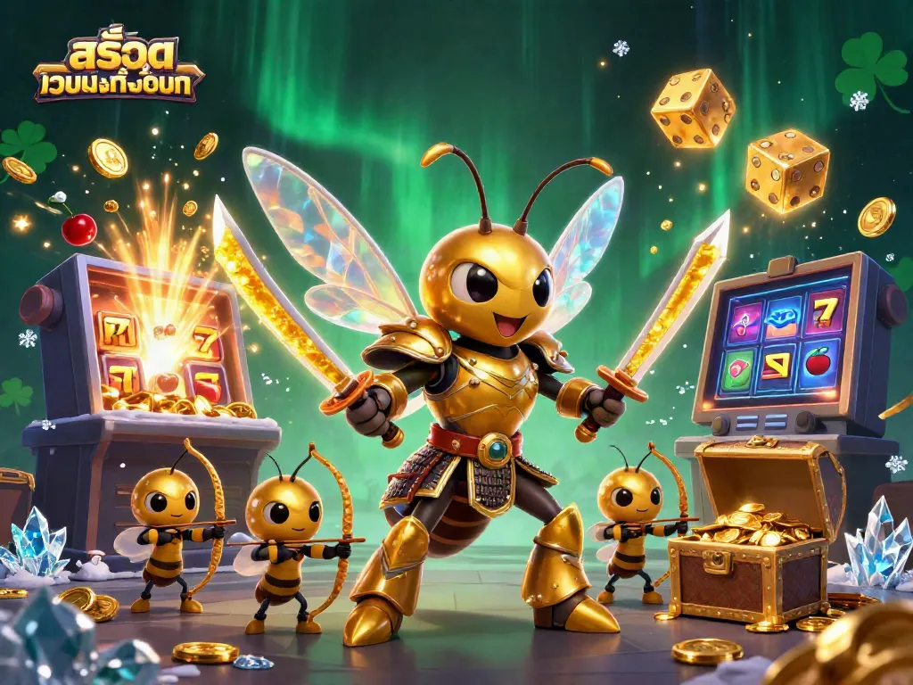 Experience thrilling wins with สล็อตเว็บตรงทั้งหมด, showcasing an action-packed casino scene with vibrant 3D elements.