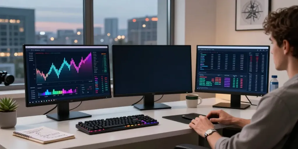 Real-time forex data API insights into cryptocurrency trading and technical analysis, showcasing innovative crypto workspace.