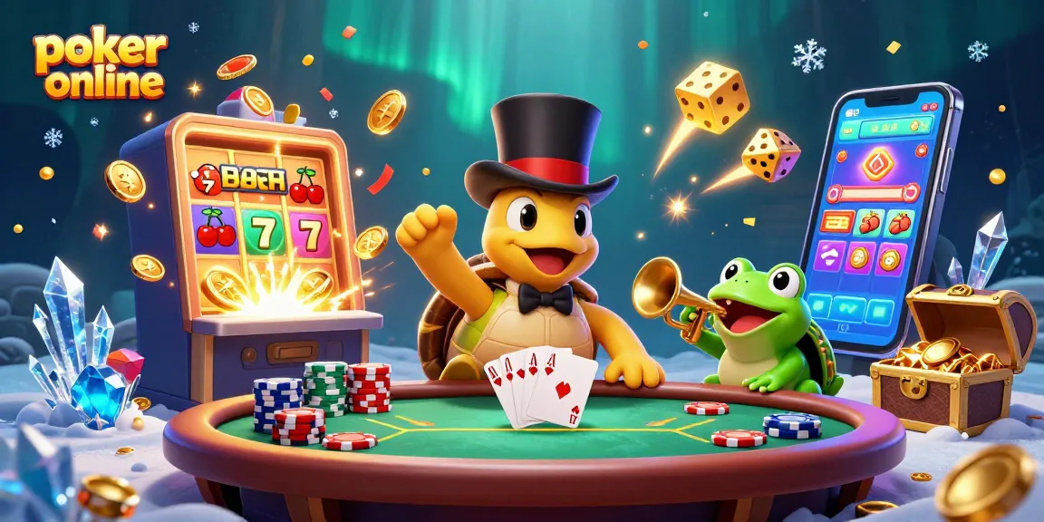 Jouer au poker en ligne avec une main royale dans une scène dynamique de casino où le divertissement et l'action abondent.