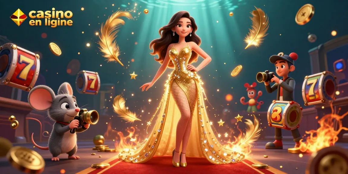 Participez à des jeux de casino en ligne passionnants comme des machines à sous et des jackpots avec des visuels dorés vibrants.