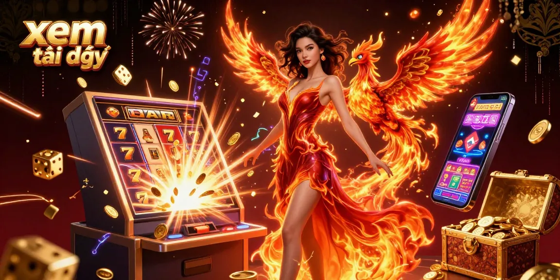 Experience casino excitement with the stunning Asian woman and fire phoenix at xem tại đây, bursting with winning games.