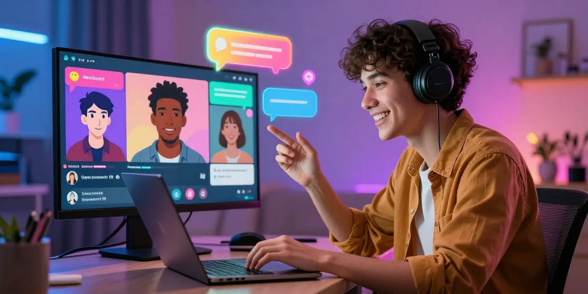 Vibrant chat room scene highlighting engaging NSFW AI conversations with dynamic avatars and interactive dialogue.