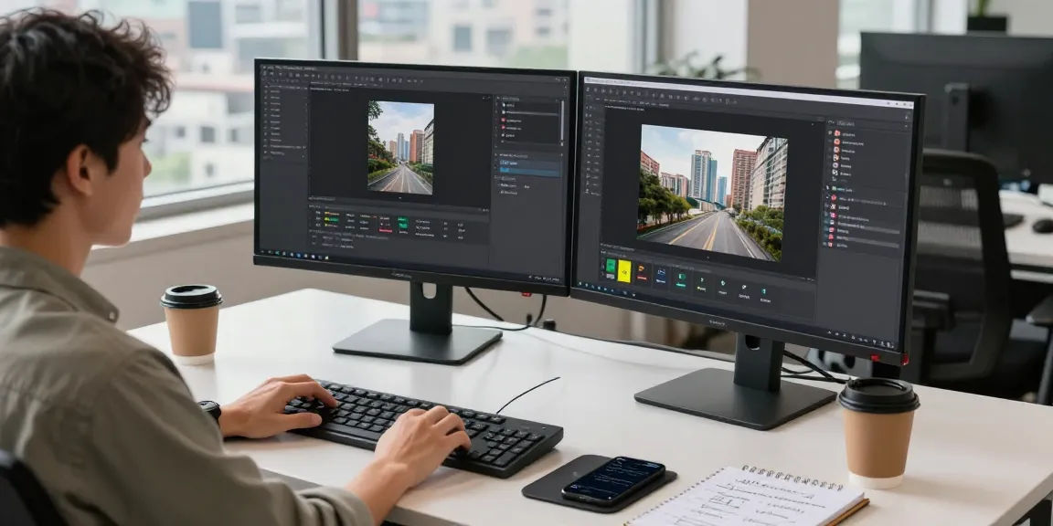 Enhanced productivity with snipaste下载 as a screenshot tool, featuring a developer's workspace with Snipaste software interface on dual monitors.