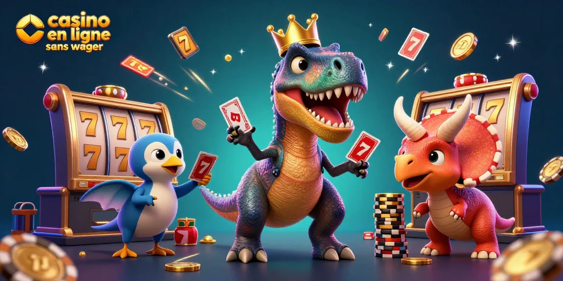 Jouer dans un casino en ligne sans wager avec des personnages de dinosaures et des éléments de jeux captivants