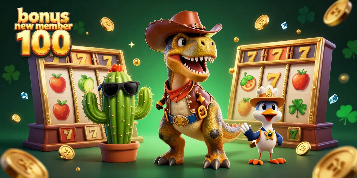 Experience winning thrills with the bonus new member 100 in a vibrant casino scene.