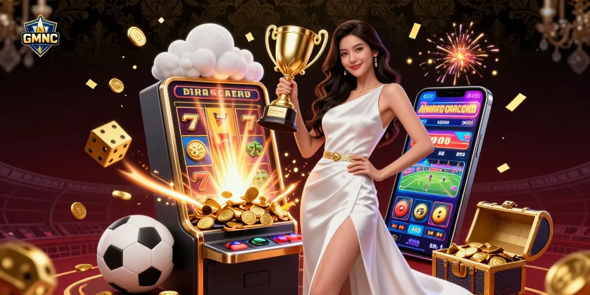 Winning strategies and exciting sports betting adventures with GMNC showcased in a vibrant illustration.