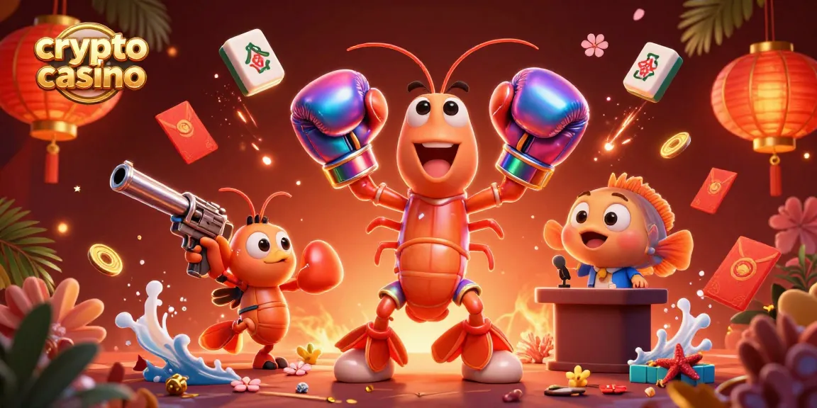 Découvrez l'univers d'un crypto casino avec des personnages marins animés au cœur d'une scène dynamique.