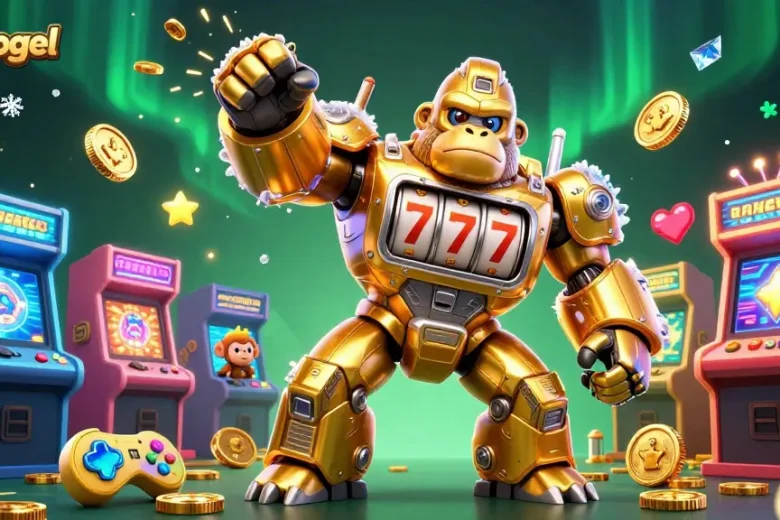 Experience thrilling slot action with the popotogel gorilla mech and exciting game elements!