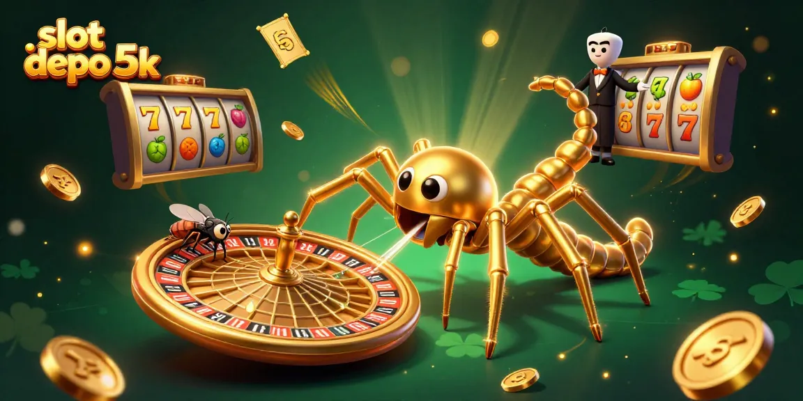 Spin and win at slot depo 5k featuring thrilling characters and vibrant casino elements in action.