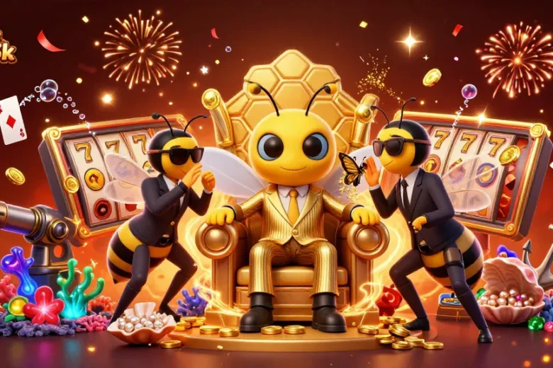 Experience big wins with slot-gacor-5k in this vibrant 3D illustration featuring exciting casino scenes.